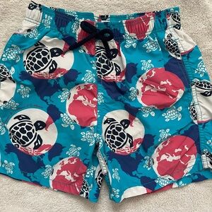 Vilebrequin Boys Turtle Print Swim Shorts WITH drawstring bag